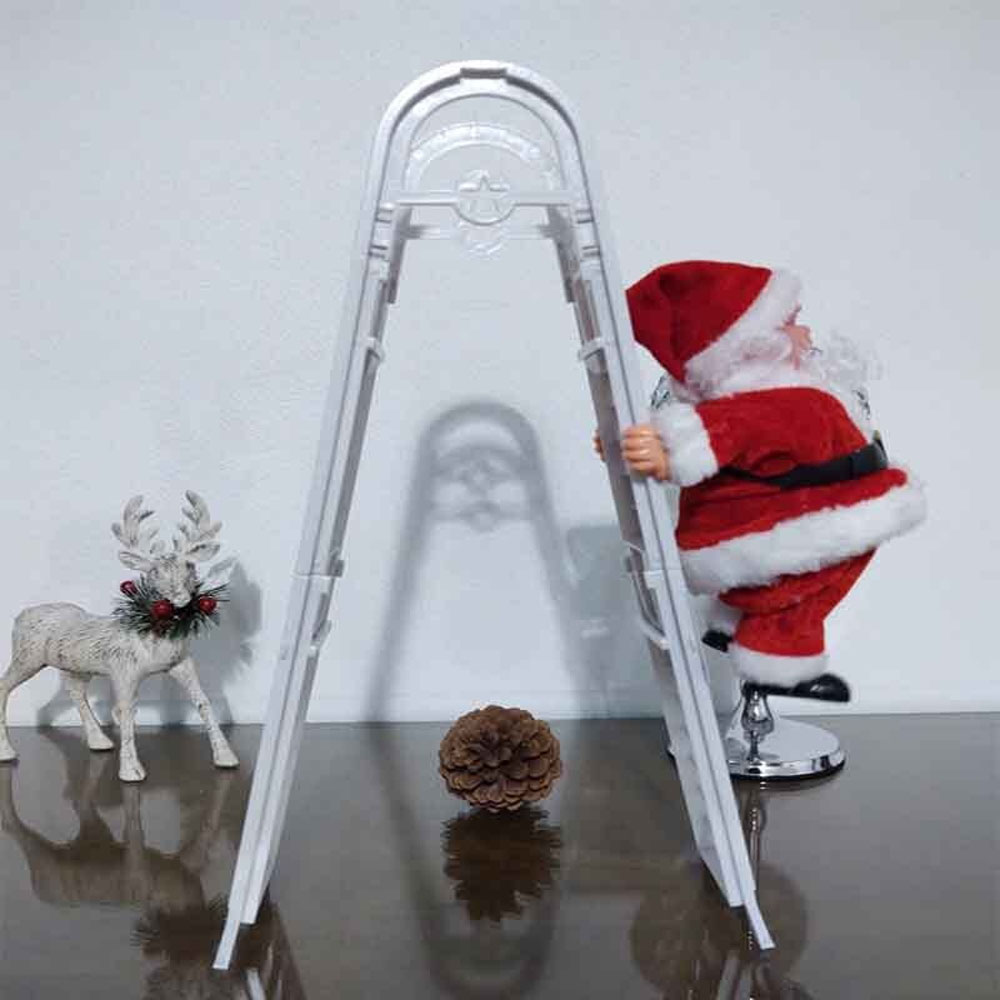 Foto 5 pulgar | Figura Decoración Navideña Santa Claus Con Escalera Automático Musical Sube Y Baja Kyuden Home