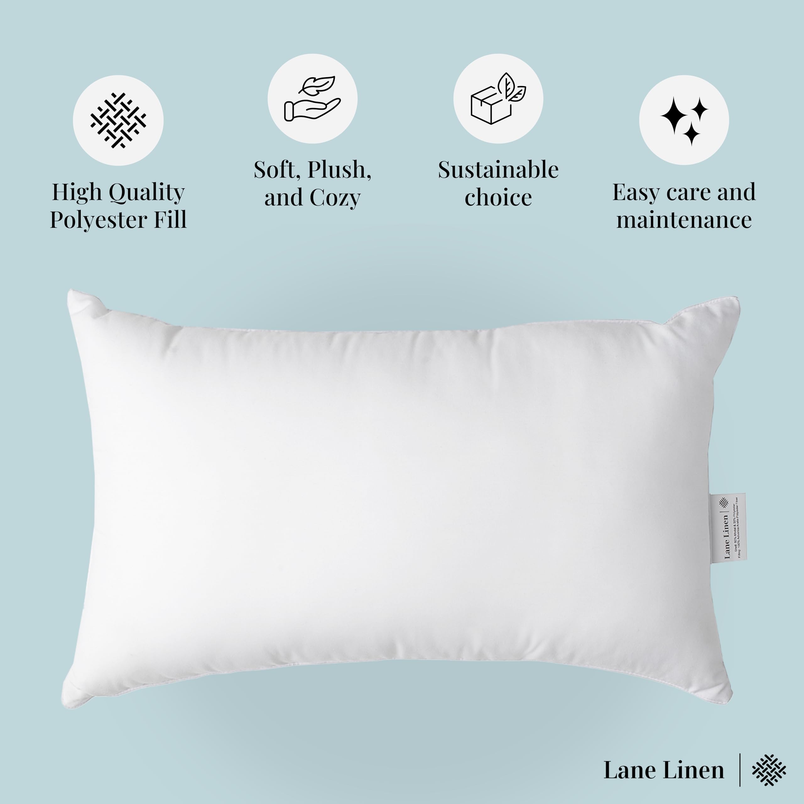 Foto 4 pulgar | Almohada Lane Linen 30 X 50 cm 2 Piezas - Venta Internacional