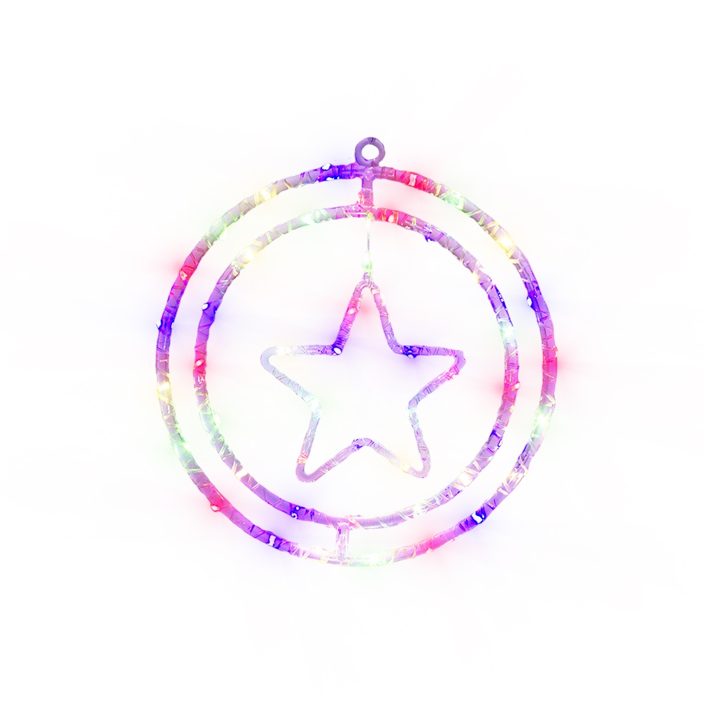 Foto 2 pulgar | Figura Giratoria De Estrella Led Decoración Navideña Led Luz Multicolor 30cm