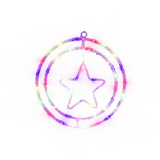 Foto 1 | Figura Giratoria De Estrella Led Decoración Navideña Led Luz Multicolor 30cm
