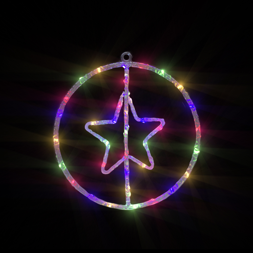Foto 7 pulgar | Figura Giratoria De Estrella Led Decoración Navideña Led Luz Multicolor 30cm