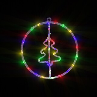 Foto 6 | Figura Giratoria de Pino Led Decorativa Navideña Multicolor 30 cm