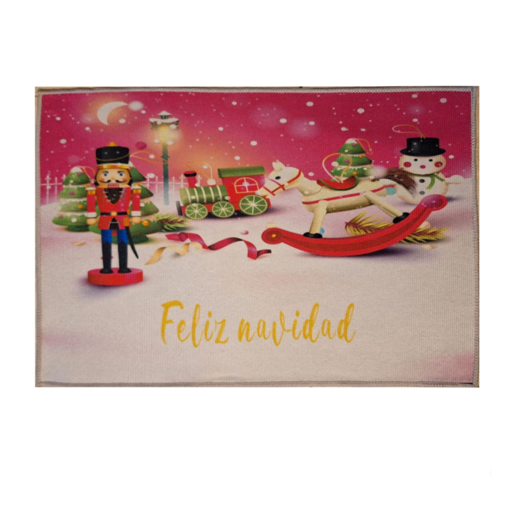 Tapete Navideño Decorativo Kyuden Home Antideslizante 60x40 cm