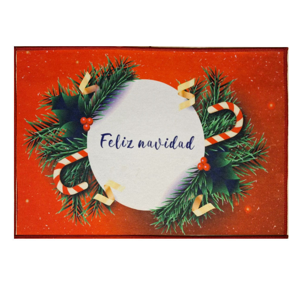 Tapete Navideño Decorativo Kyuden Home Antideslizante 60x40 Cm