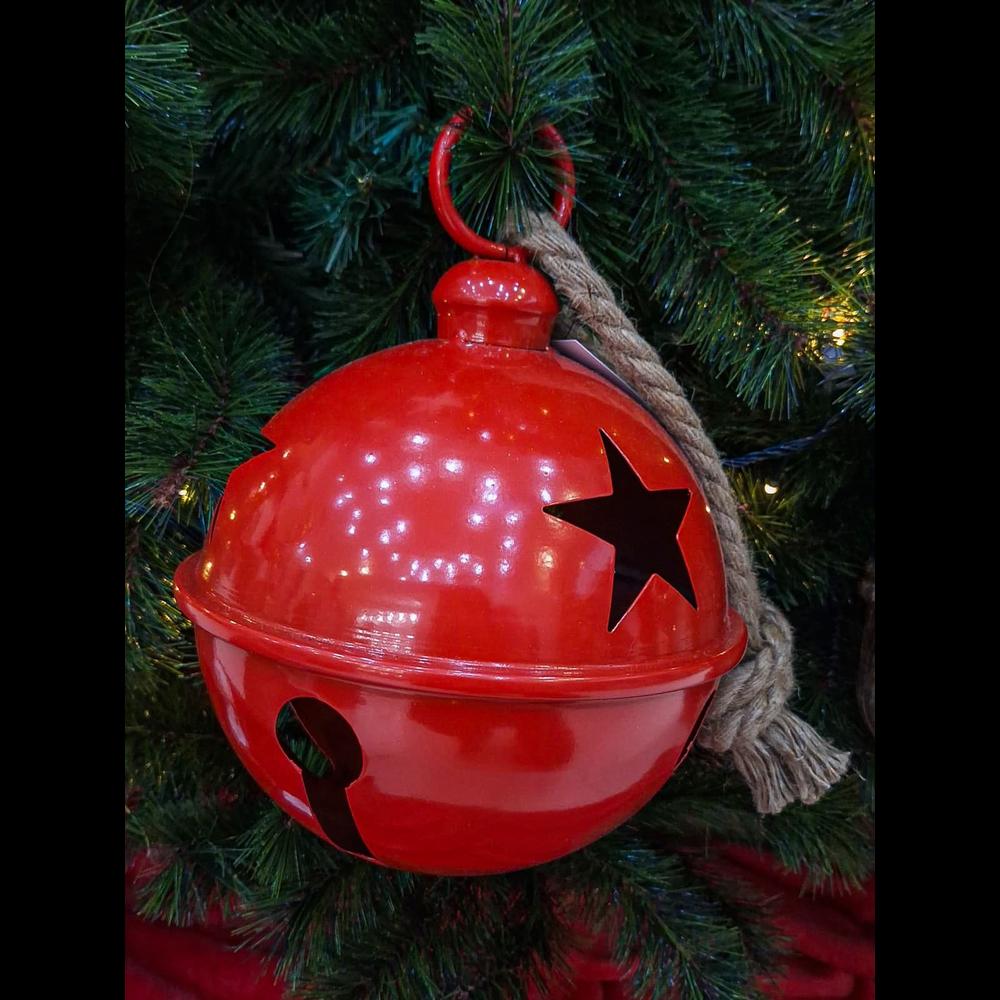 Foto 3 | Cascabel de Metal Brillante con Detalles Navideños