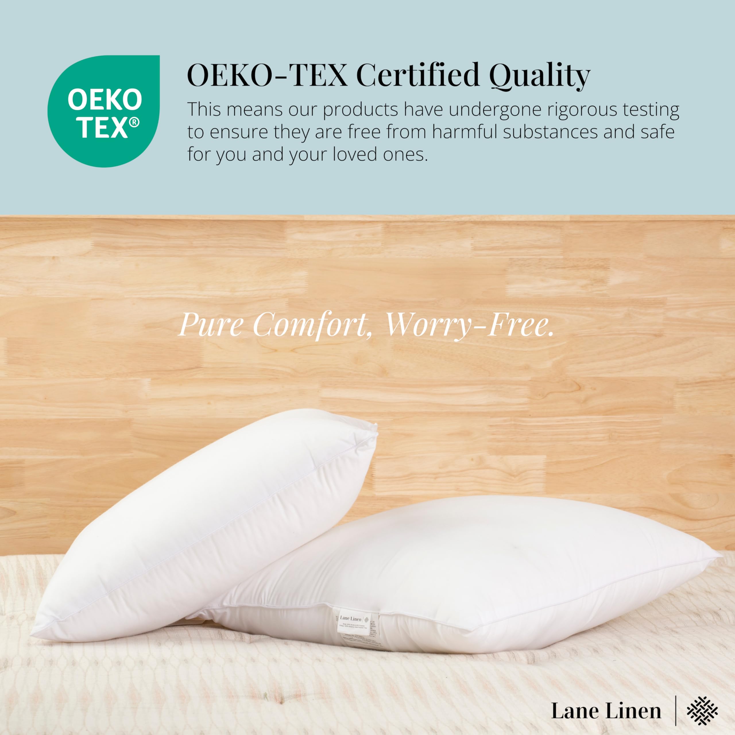 Foto 5 | Almohada Insert Lane Linen, 16 X 16 Cm, Paquete De 2 Unidades, Color Blanco - Venta Internacional.