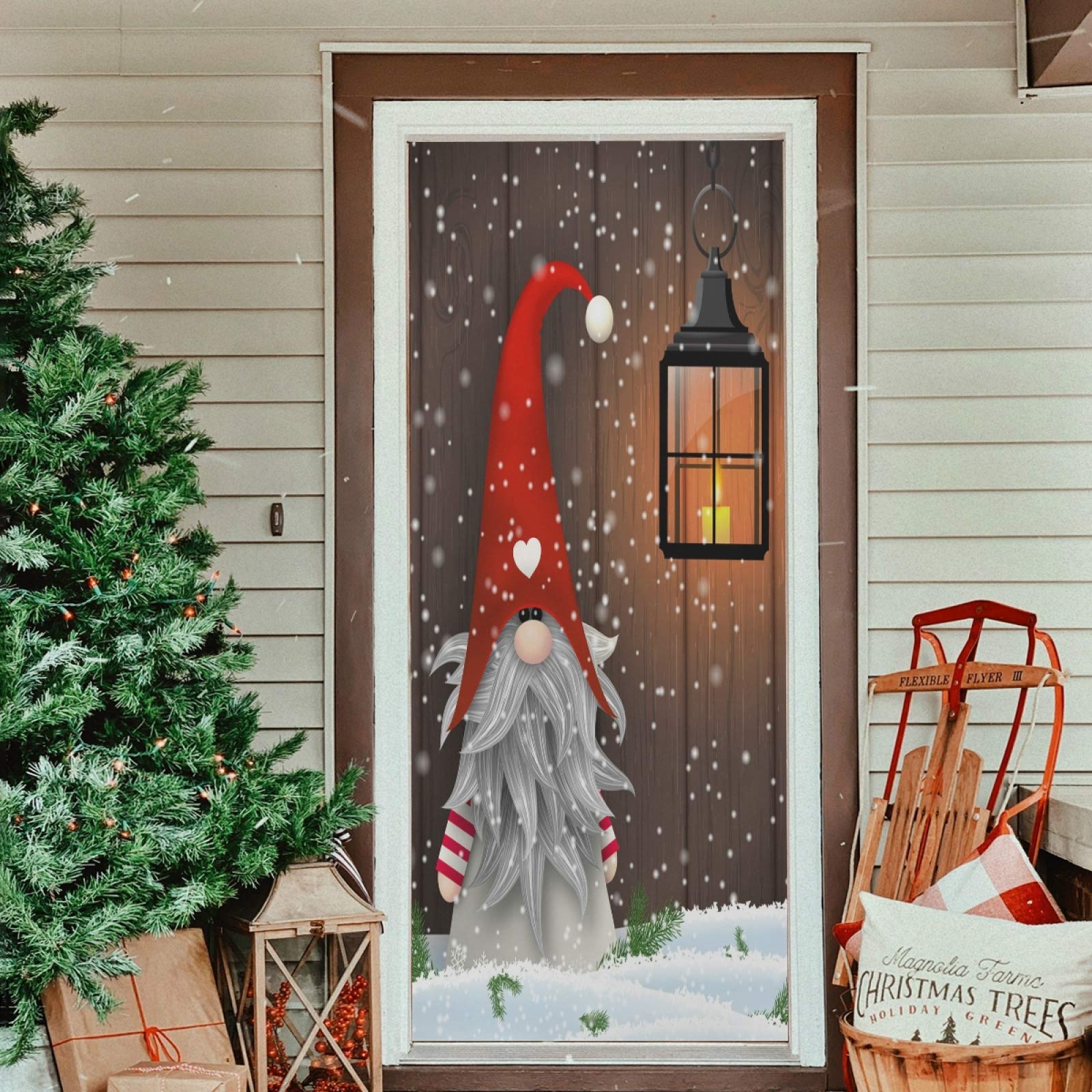 Foto 6 | Funda De Puerta Qilmy Christmas Santa Claus Impermeable 91 X 248 Cm - Venta Internacional.