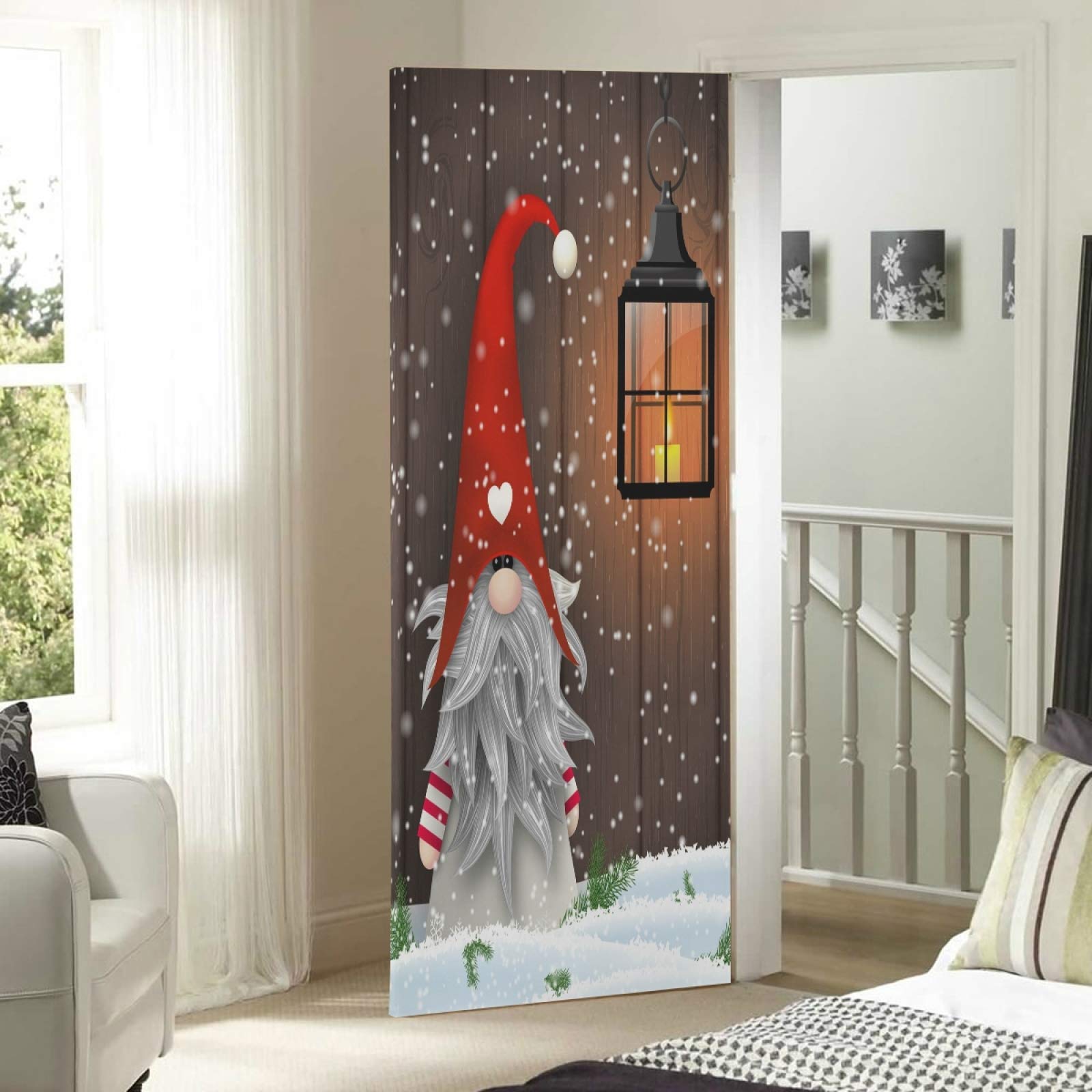 Foto 8 pulgar | Funda De Puerta Qilmy Christmas Santa Claus Impermeable 91 X 248 Cm - Venta Internacional.