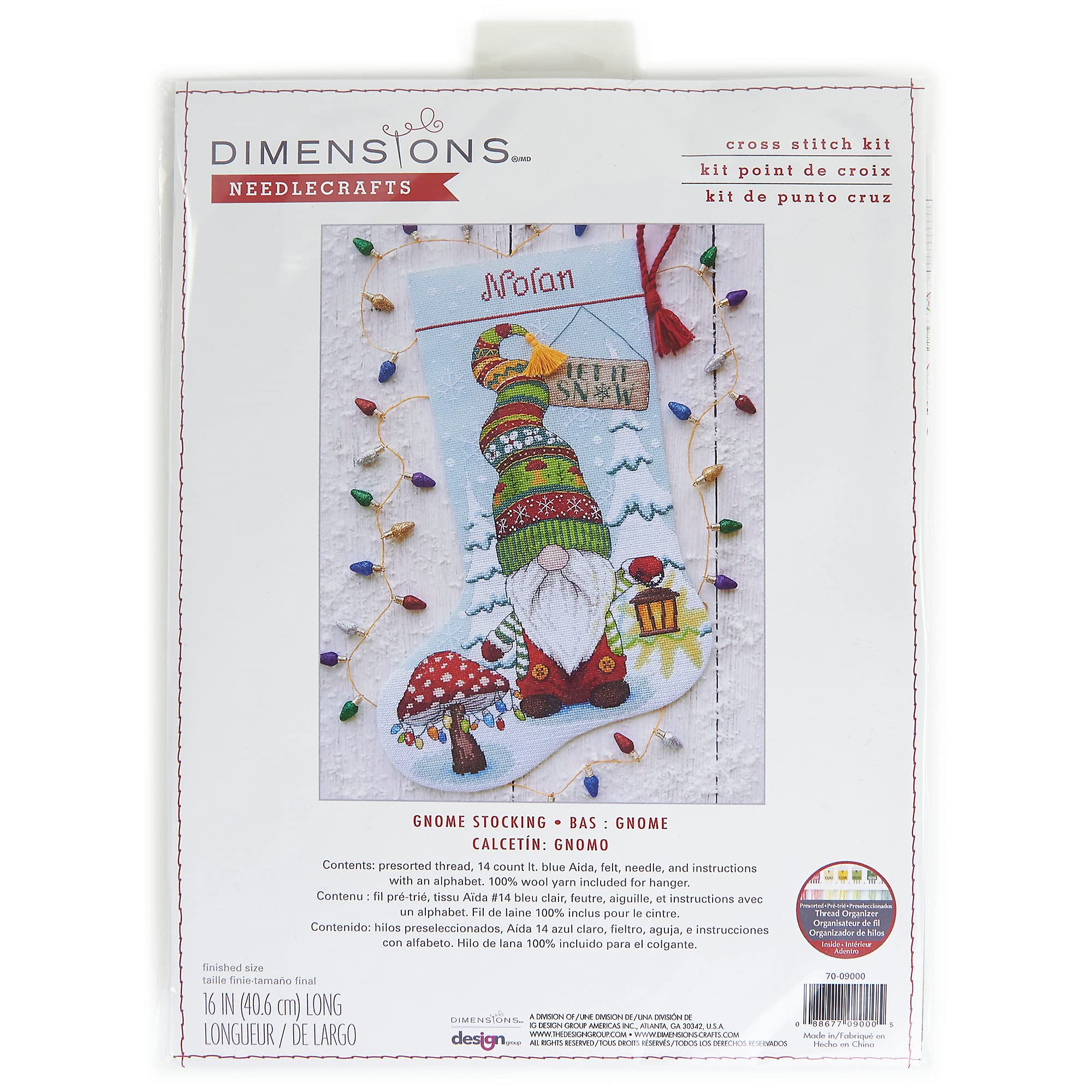 Foto 2 pulgar | Kit de Calcetines para Boradr Gnomo Navideño 16 Cm - Venta Internacional