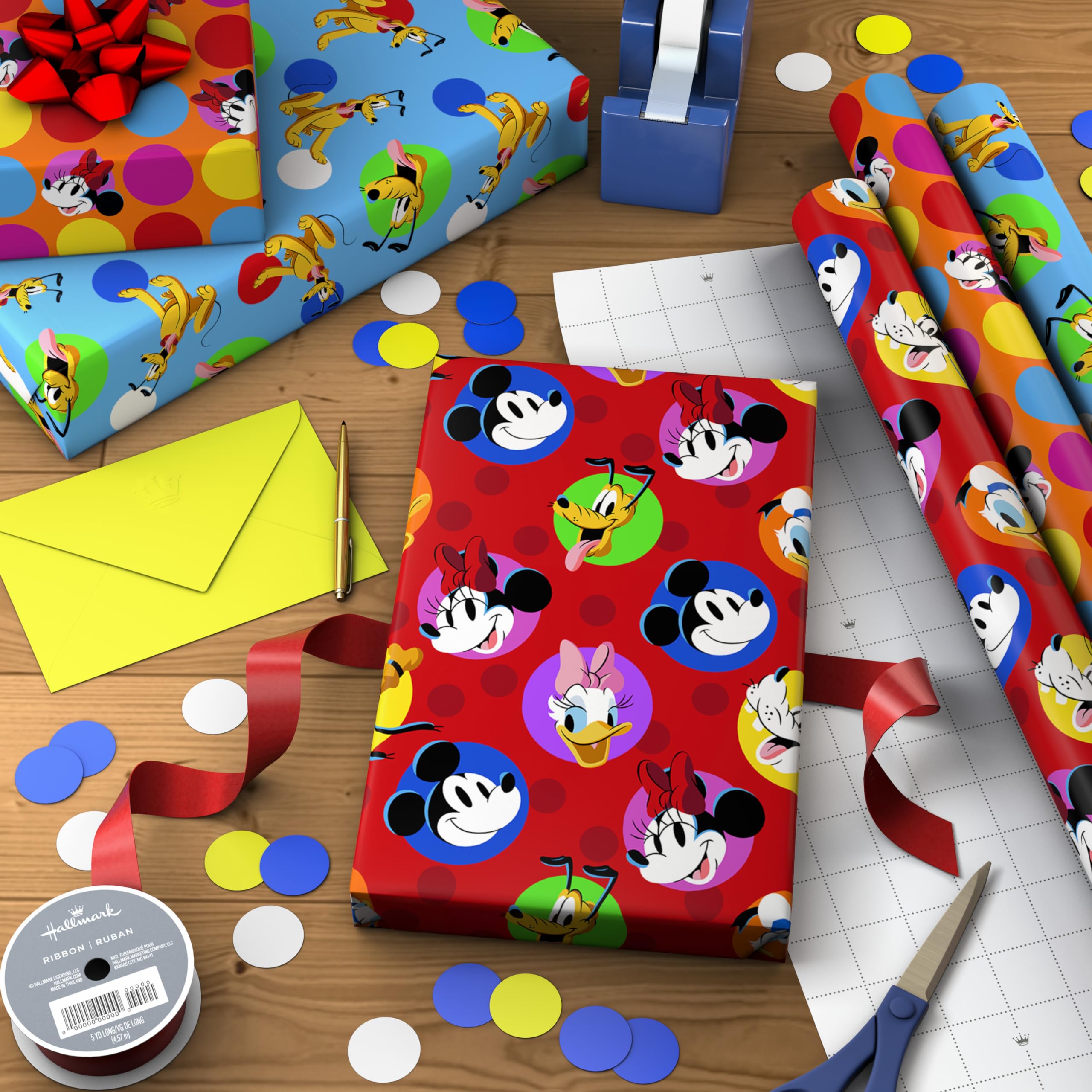 Foto 3 pulgar | Papel De Regalo Hallmark Disney Kids Para Cumpleaños Y Navidad - Venta Internacional.