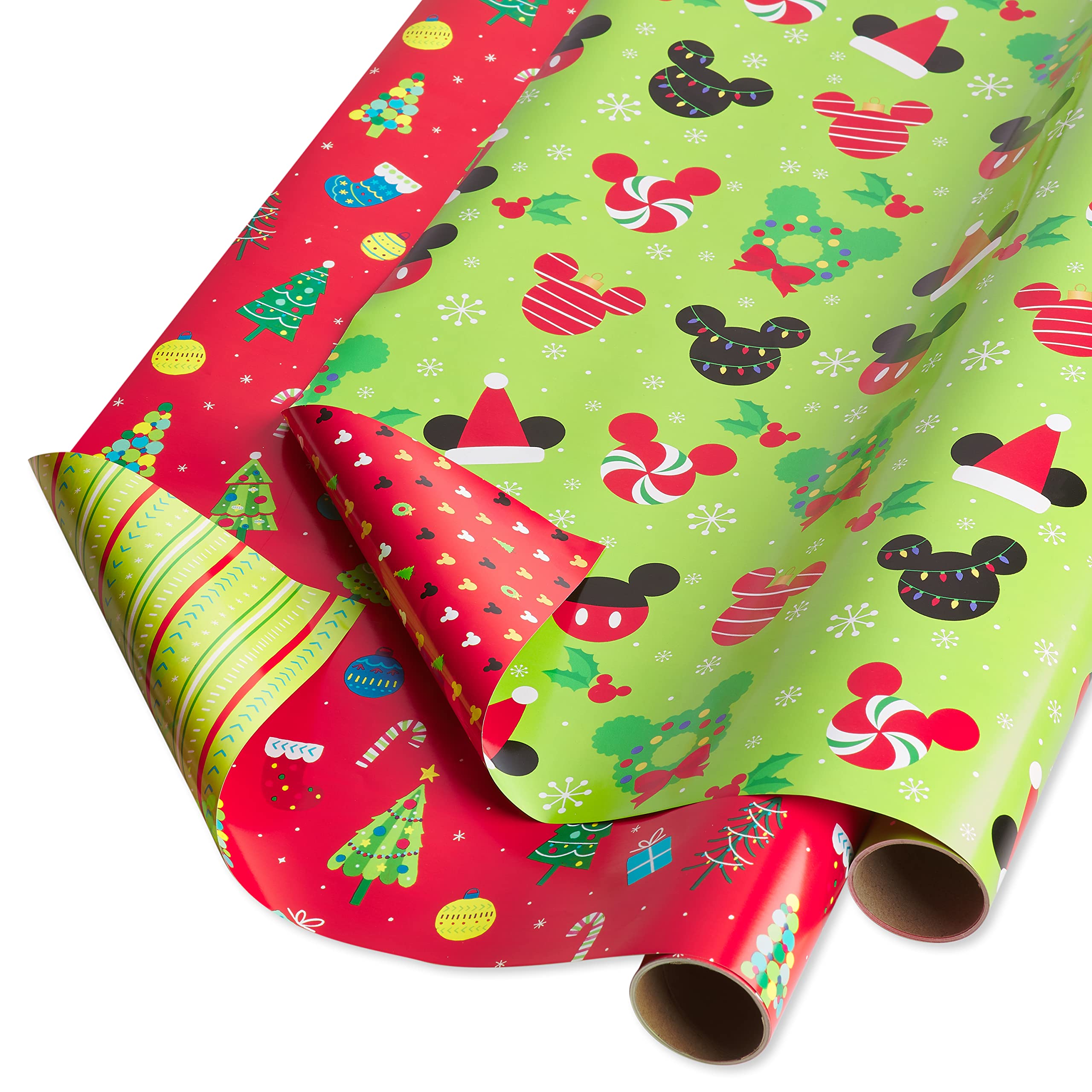 Foto 2 pulgar | Papel De Regalo Papyrus Disney Christmas Mickey Mouse Kids - Venta Internacional.