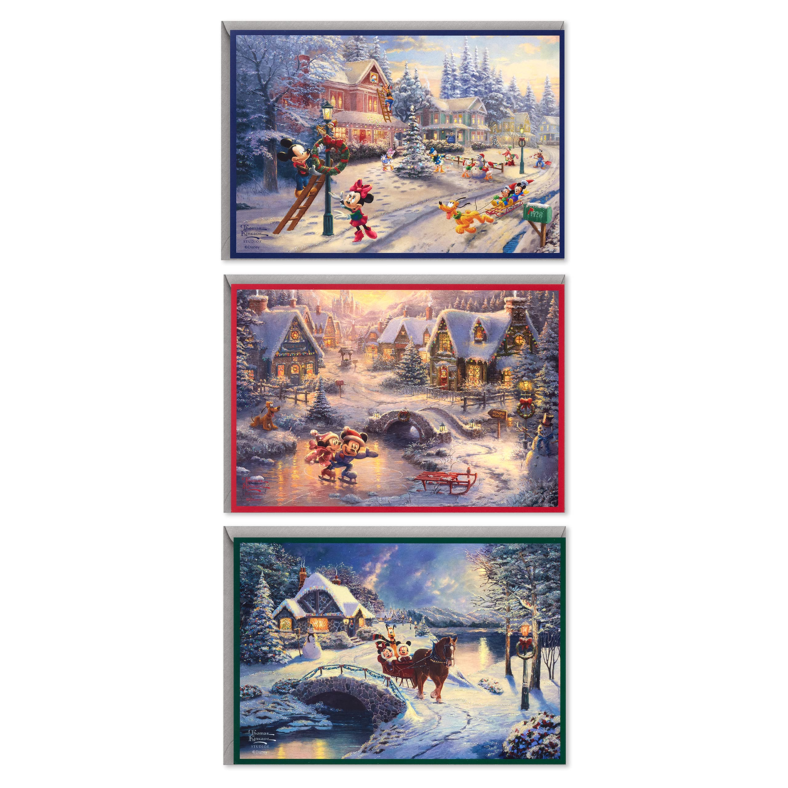 Foto 2 pulgar | Tarjetas de Navidad Hallmark Thomas Kinkade Mickey Mouse 24 Unidades - Venta Internacional