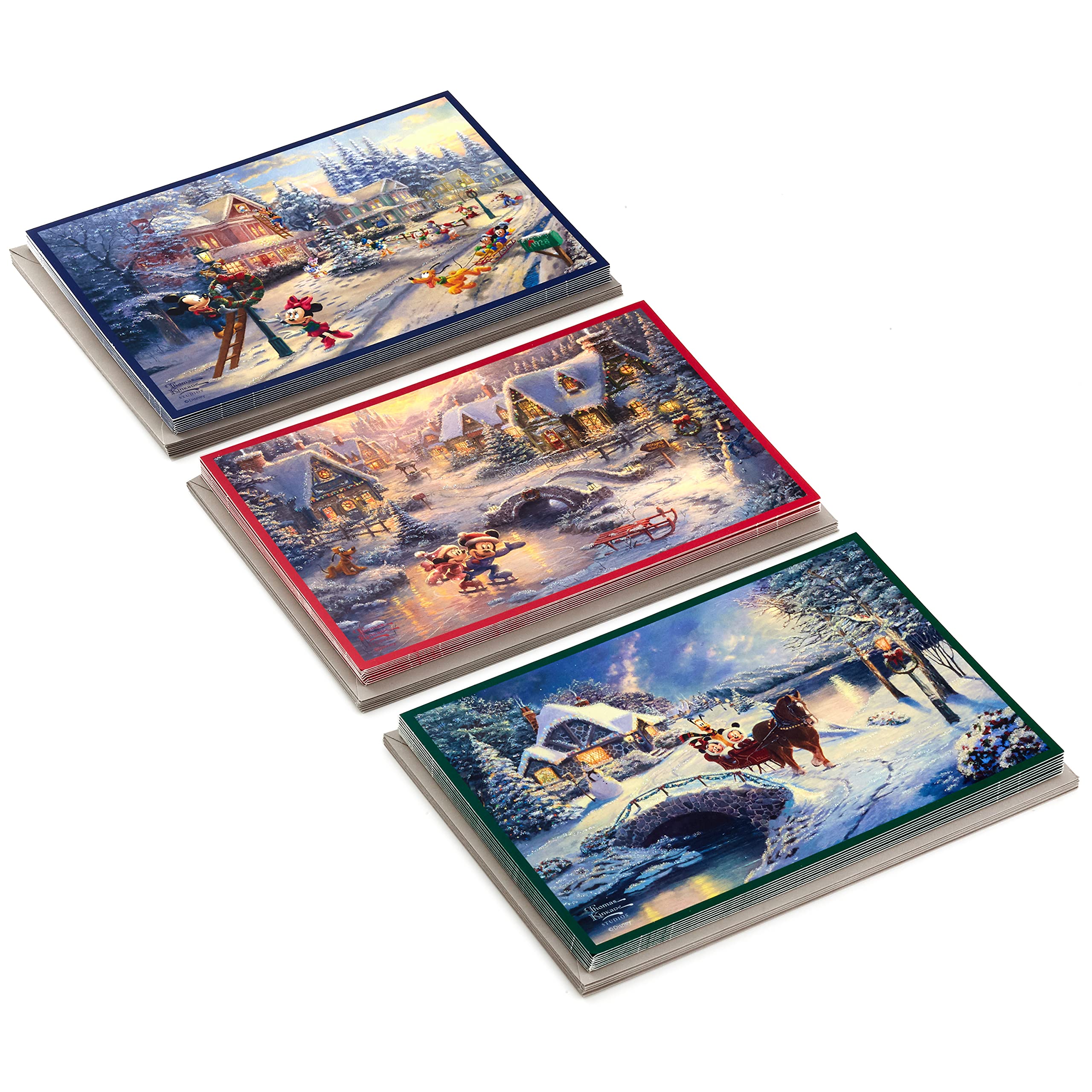 Foto 4 pulgar | Tarjetas de Navidad Hallmark Thomas Kinkade Mickey Mouse 24 Unidades - Venta Internacional