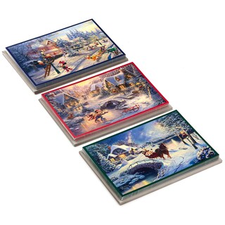 Foto 3 | Tarjetas de Navidad Hallmark Thomas Kinkade Mickey Mouse 24 Unidades - Venta Internacional