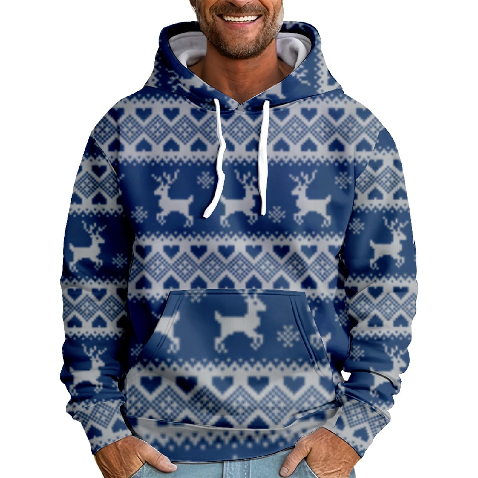 Foto 2 pulgar | Suéter Navideño Genérico Con Estampado Vintage De Copos De Nieve - Venta Internacional.
