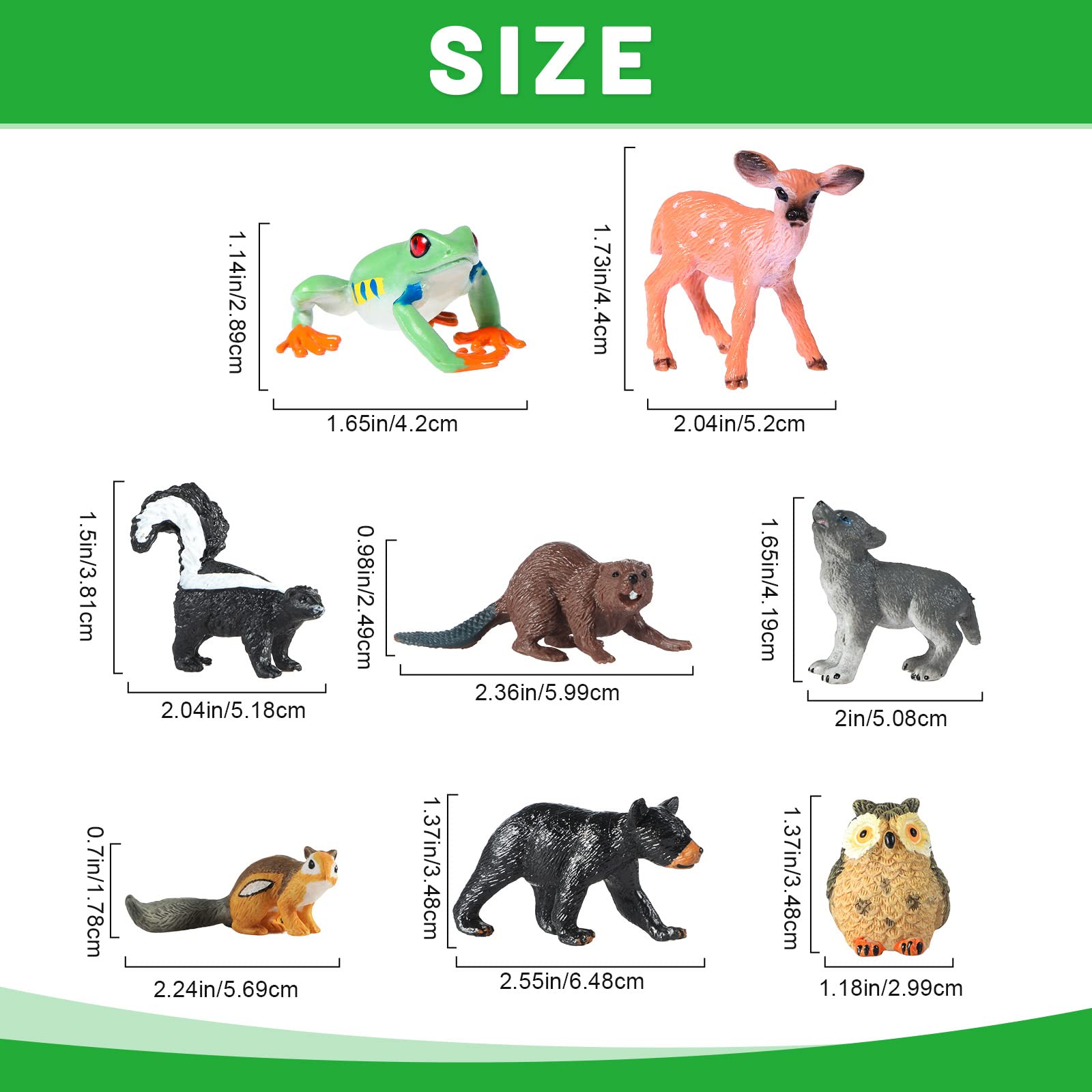 Foto 5 pulgar | Set De Figuras De Árboles Y Animales Del Bosque, 35 Piezas, Skylety - Venta Internacional.