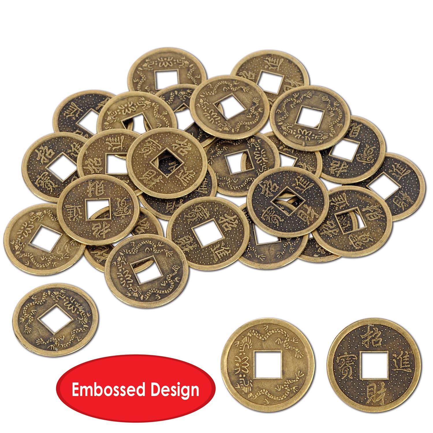 Foto 4 pulgar | Monedas Chinas De Buena Suerte Beistle 57856, 25 Monedas, 2,54 Cm - Venta Internacional.