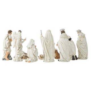Foto 6 | Set De Figuras Navideñas De Resina Glitzhome, Color Marfil, 12 Unidades - Venta Internacional.