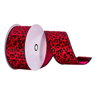 Foto 1 | Cinta Vickerman Con Estampado De Leopardo Rojo De 2,5 Cm X 9,1 M De Ancho, Con Cable - Venta Internacional.