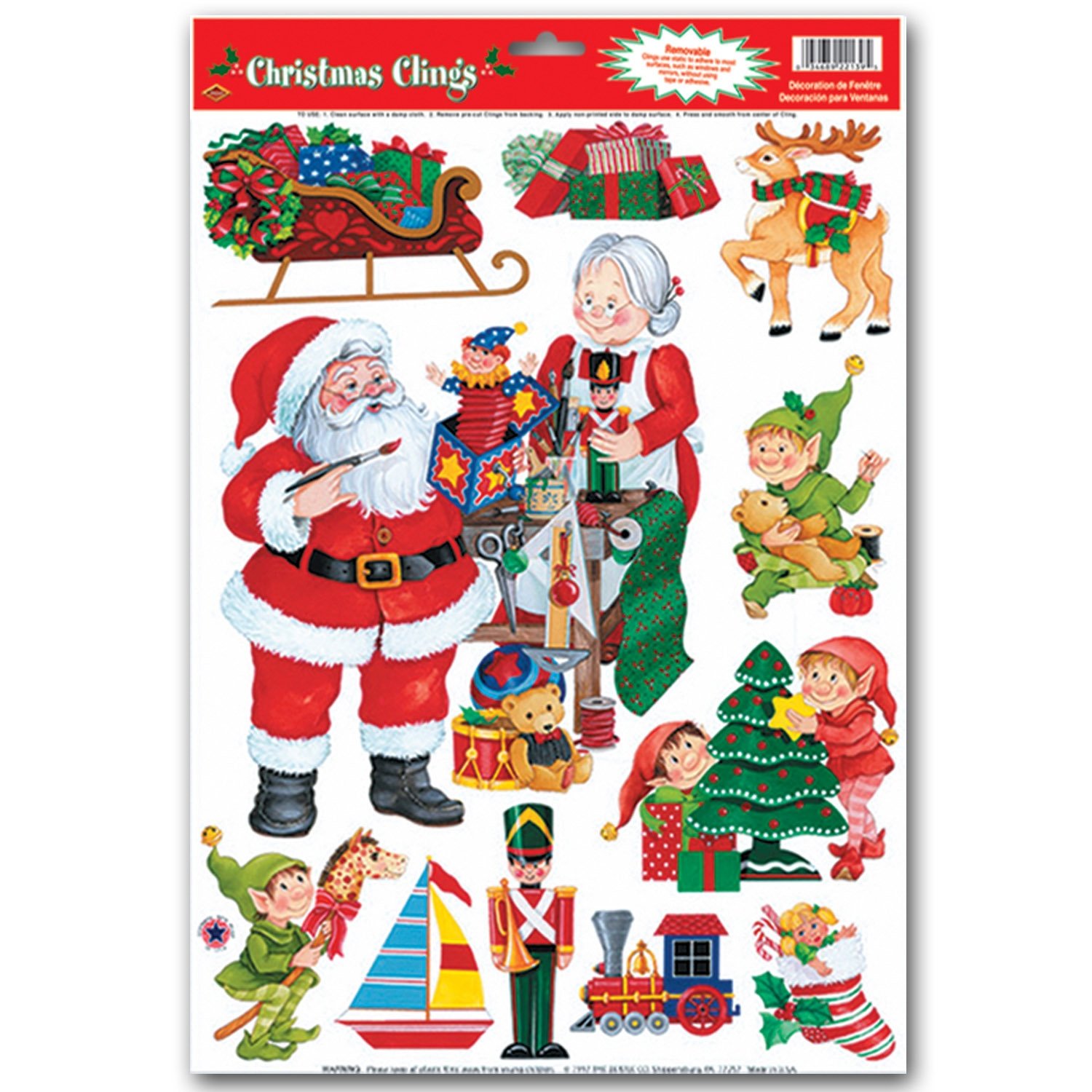 Foto 2 pulgar | Adhesivos de Papá Noel  - Venta Internacional