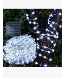 Foto 1 | Manguera Serie Luces Navidad Solar 7m 50led Exterior Jardín 8modos Blanco Luces Decorativa Impermeable,luces Na