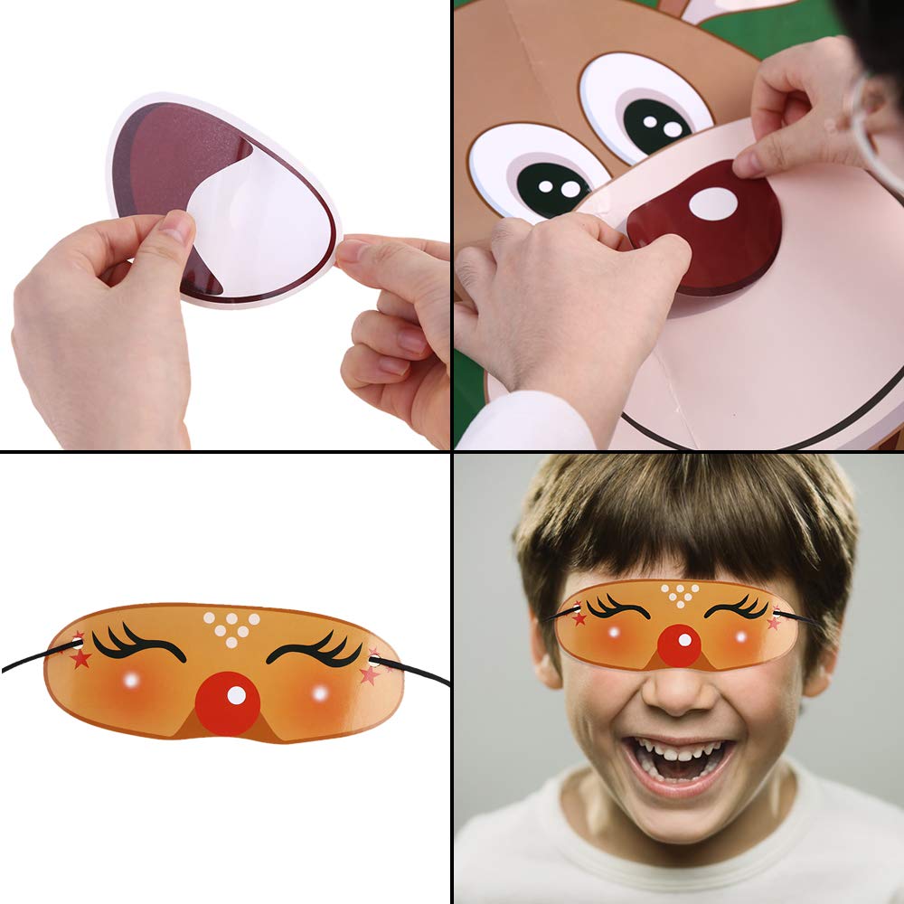 Foto 4 | Juego Navideño Reutilizable Ccinee Pin The Nose On The Reindeer - Venta Internacional.
