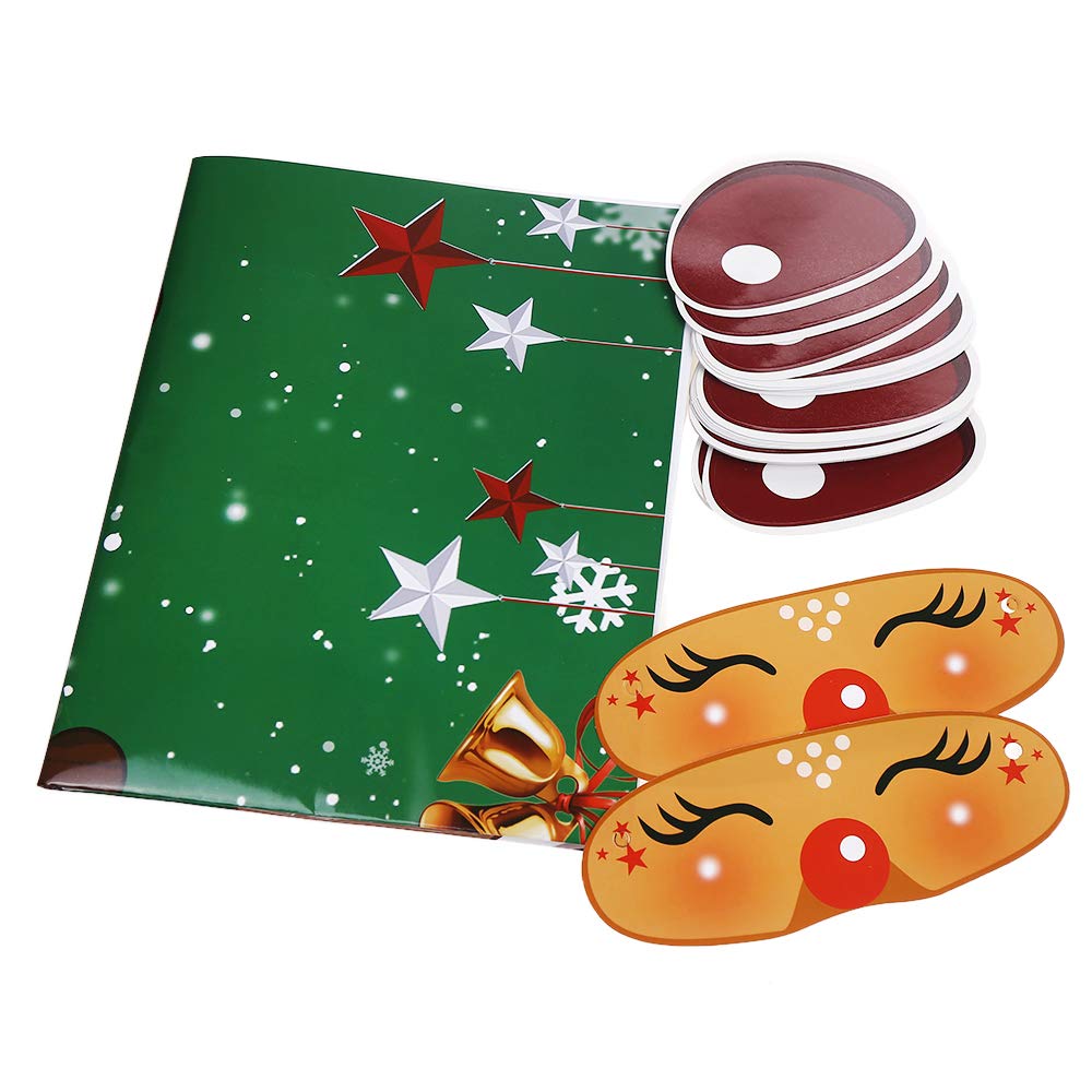 Foto 7 pulgar | Juego Navideño Reutilizable Ccinee Pin The Nose On The Reindeer - Venta Internacional.