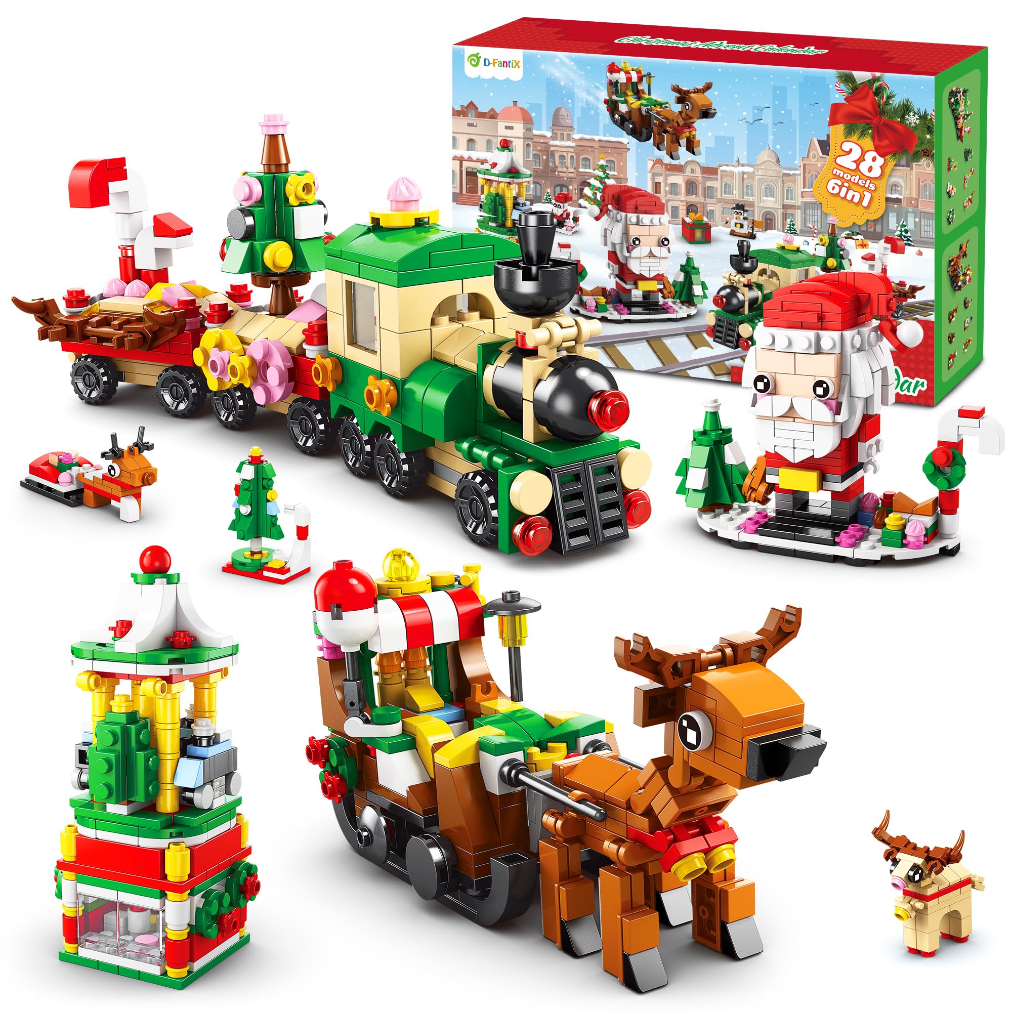 Foto 1 | Calendario De Adviento D-fantix Christmas 2024 Con 24 Bloques De Construcción - Venta Internacional.