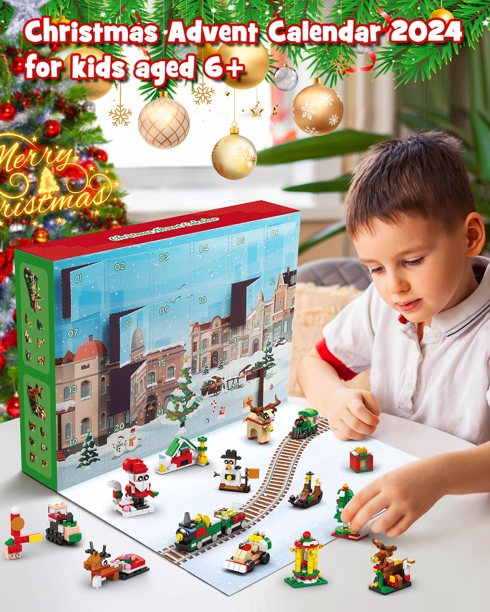 Foto 4 | Calendario De Adviento D-fantix Christmas 2024 Con 24 Bloques De Construcción - Venta Internacional.