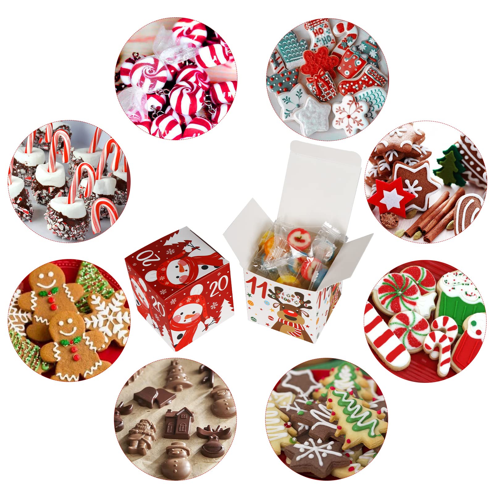 Foto 4 pulgar | Calendario De Adviento Navideño Ourwarm 2024 Con 24 Cajas Vacías - Venta Internacional.