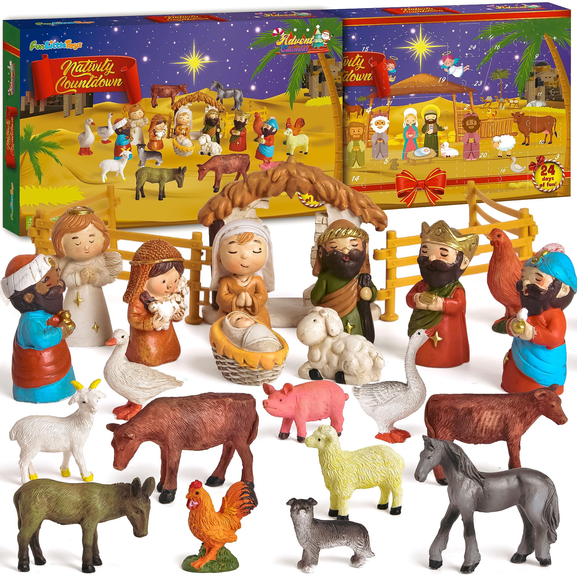 Foto 2 pulgar | Calendario De Adviento Fun Little Toys Nativity 2024 Con 24 Juguetes Para Niños - Venta Internacional.