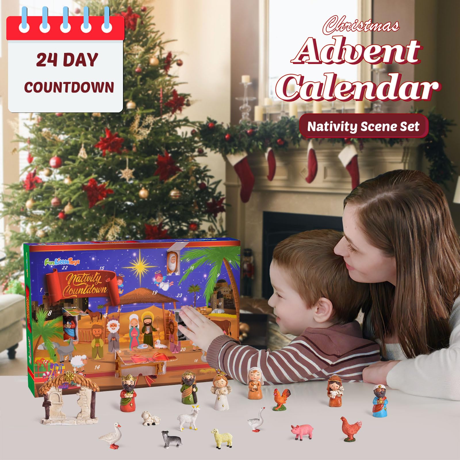 Foto 3 pulgar | Calendario De Adviento Fun Little Toys Nativity 2024 Con 24 Juguetes Para Niños - Venta Internacional.