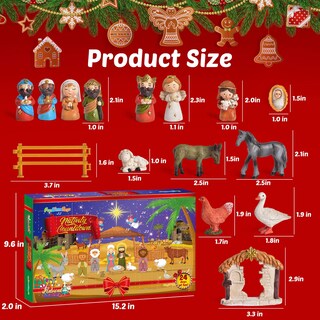 Foto 5 | Calendario De Adviento Fun Little Toys Nativity 2024 Con 24 Juguetes Para Niños - Venta Internacional.