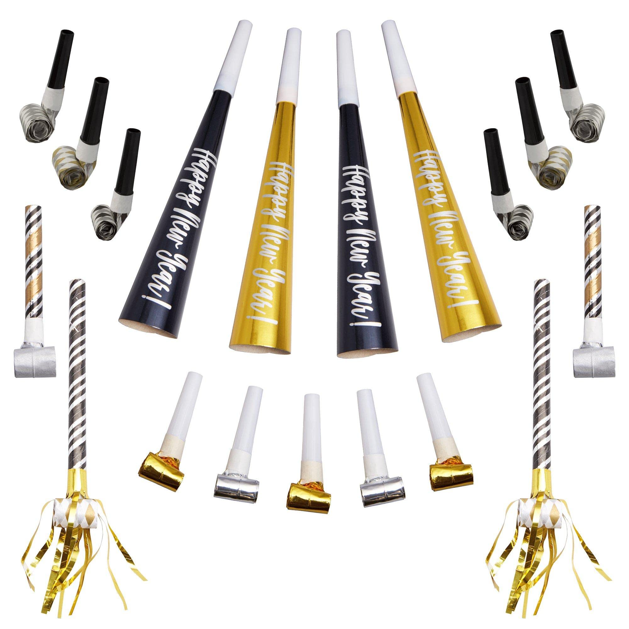 Artículos Para Fiestas Amscan New Year's 2024 Horns & Blowouts X50 - Venta Internacional. $671