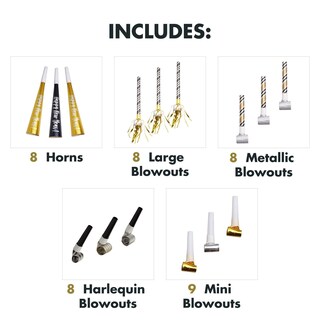 Foto 4 | Artículos Para Fiestas Amscan New Year's 2024 Horns & Blowouts X50 - Venta Internacional.