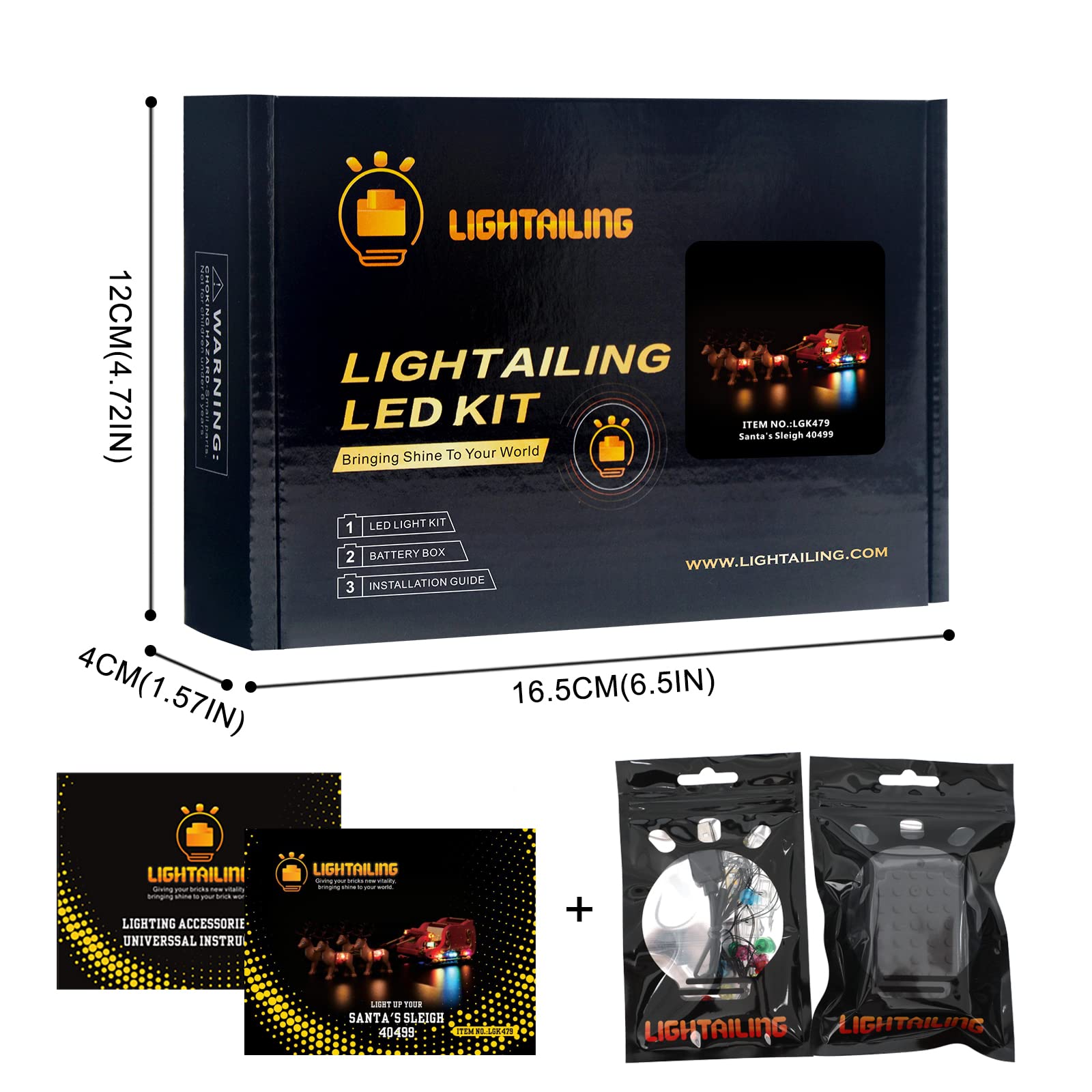 Foto 5 | Luz Led Para Bloques De Construcción Lego 40499 Santa's Sleigh - Venta Internacional.