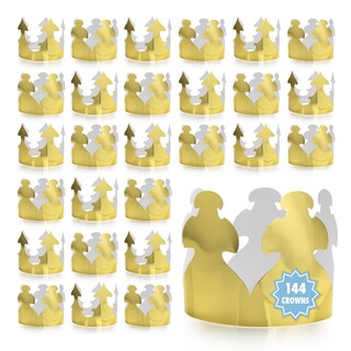 Foto 1 | Sombreros De Fiesta Para Niños Paper Crowns Hygloss Gold, 144 Unidades - Venta Internacional.