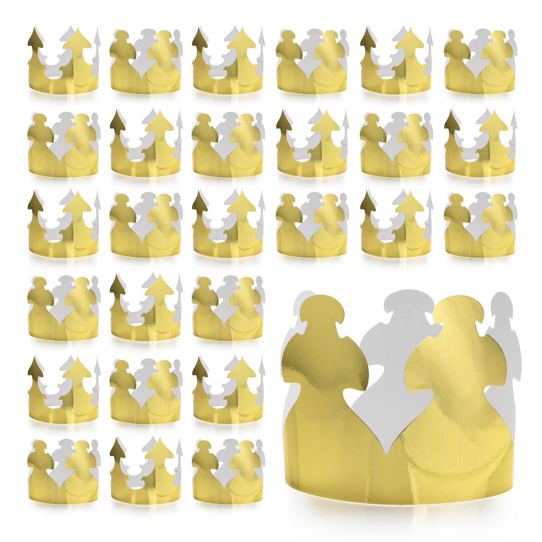 Foto 7 | Sombreros De Fiesta Para Niños Paper Crowns Hygloss Gold, 144 Unidades - Venta Internacional.