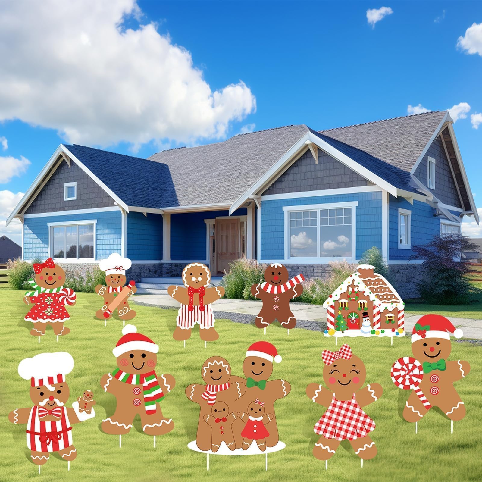 Foto 8 pulgar | Decoraciones Navideñas De Pan De Jengibre Guasslee, 10 Piezas, Para Exteriores - Venta Internacional.