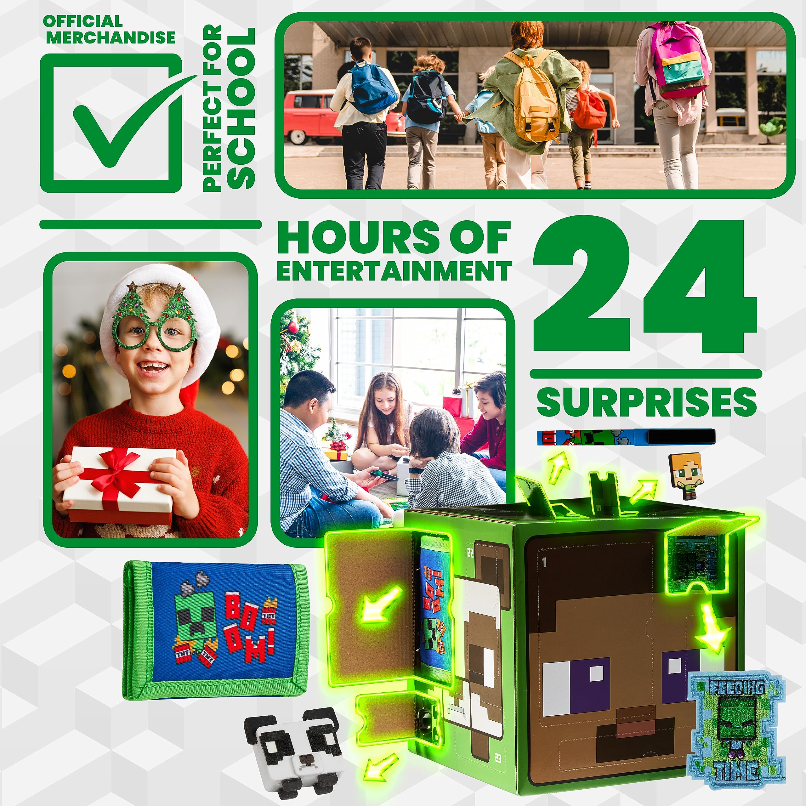 Foto 4 pulgar | Calendario De Adviento Minecraft 2024 Para Niños Con 24 Sorpresas - Venta Internacional.