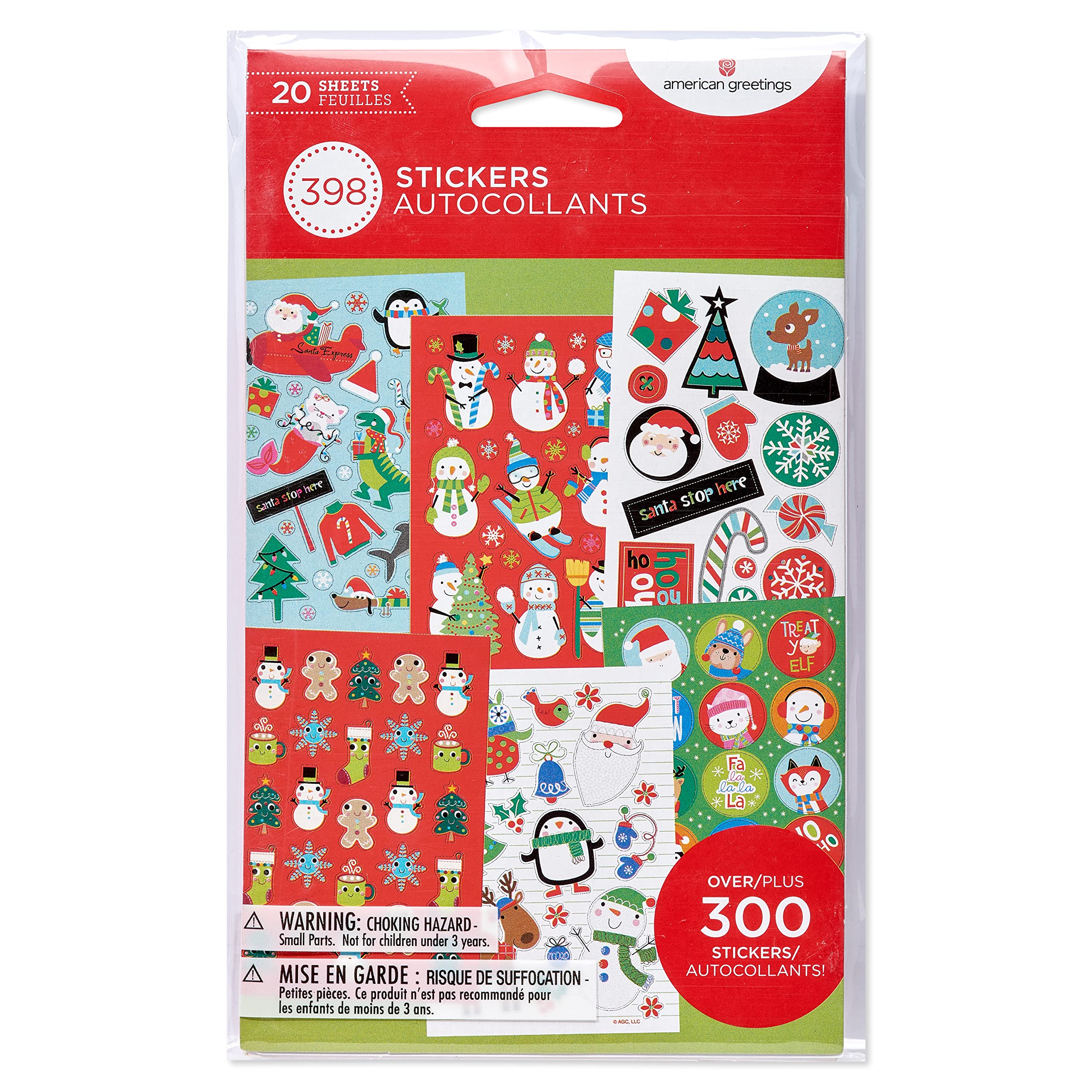 Foto 3 | Pegatinas American Greetings Christmas, 398 Unidades, Para Niños - Venta Internacional.