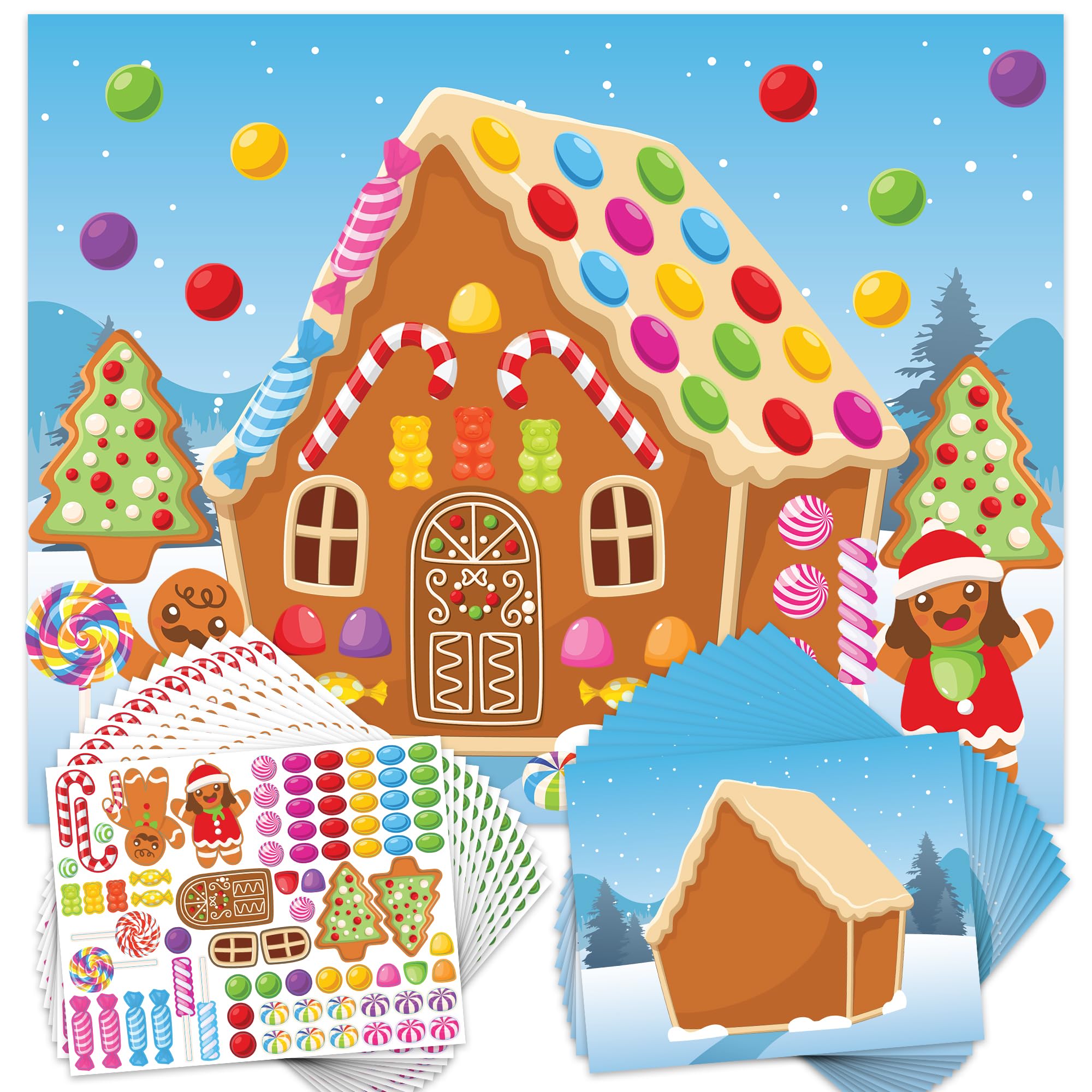 Foto 2 pulgar | Pegatina Craft Artcreativity Gingerbread House Para Niños De 3 A 9 Años - Venta Internacional.