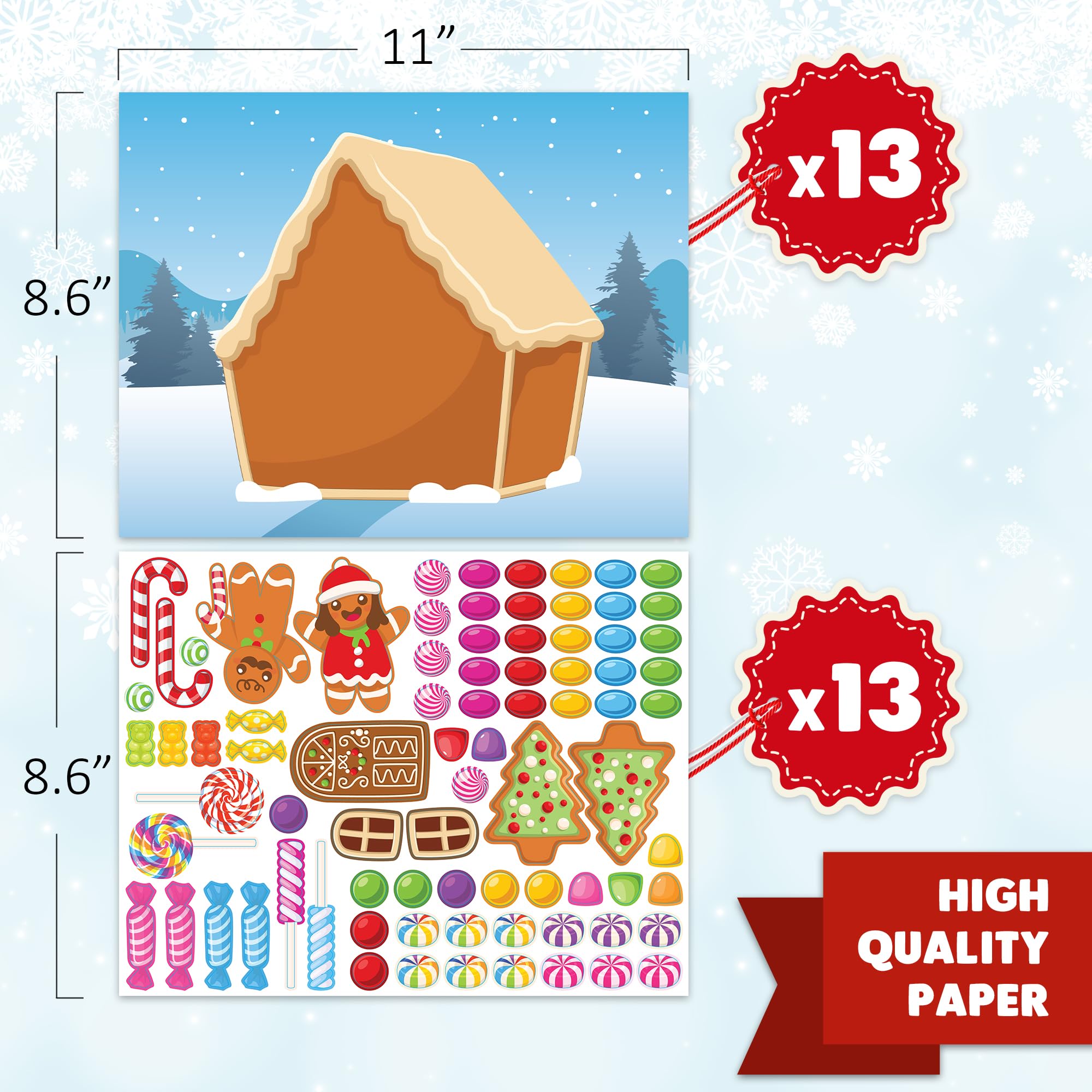 Foto 3 pulgar | Pegatina Craft Artcreativity Gingerbread House Para Niños De 3 A 9 Años - Venta Internacional.