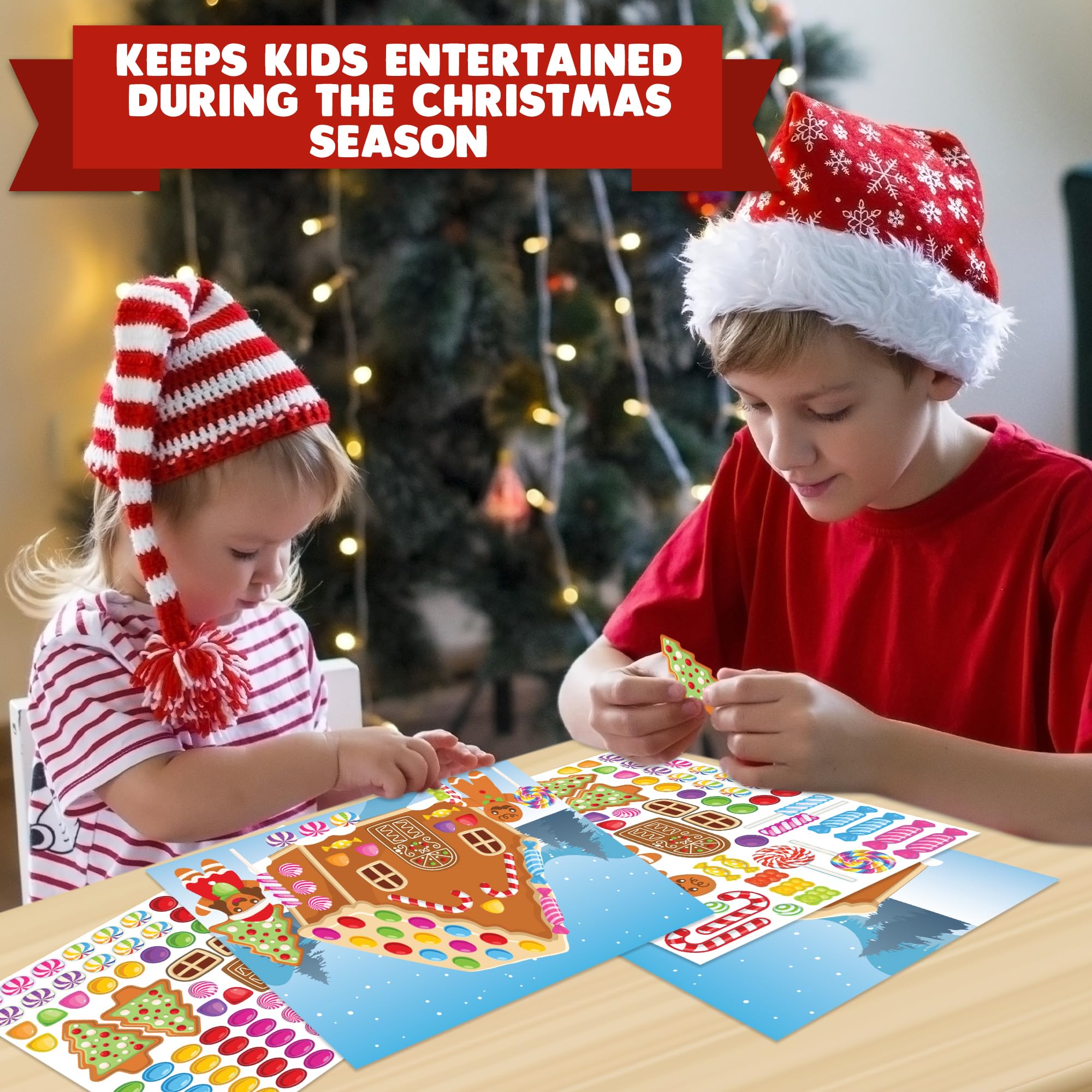 Foto 5 pulgar | Pegatina Craft Artcreativity Gingerbread House Para Niños De 3 A 9 Años - Venta Internacional.