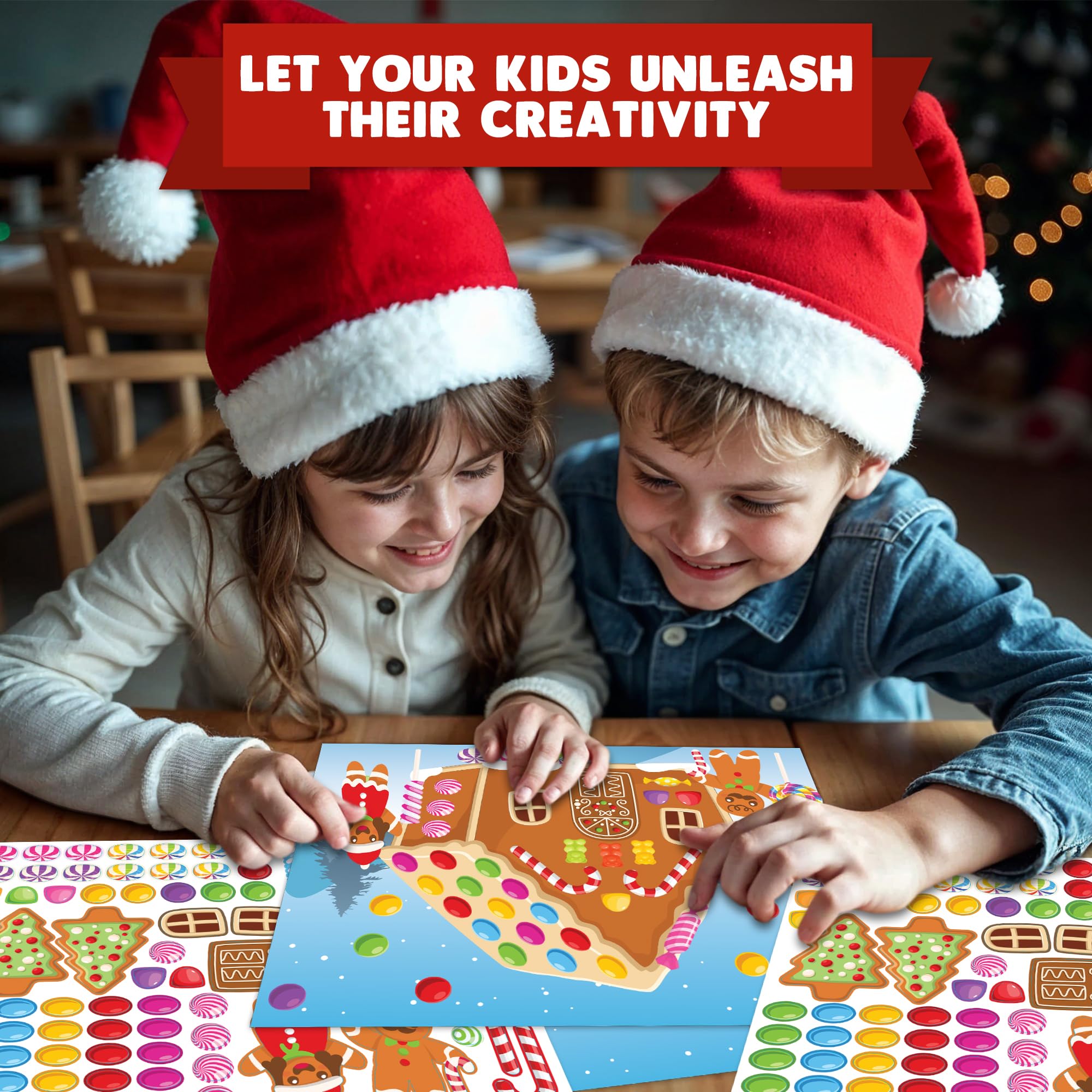 Foto 5 | Pegatina Craft Artcreativity Gingerbread House Para Niños De 3 A 9 Años - Venta Internacional.