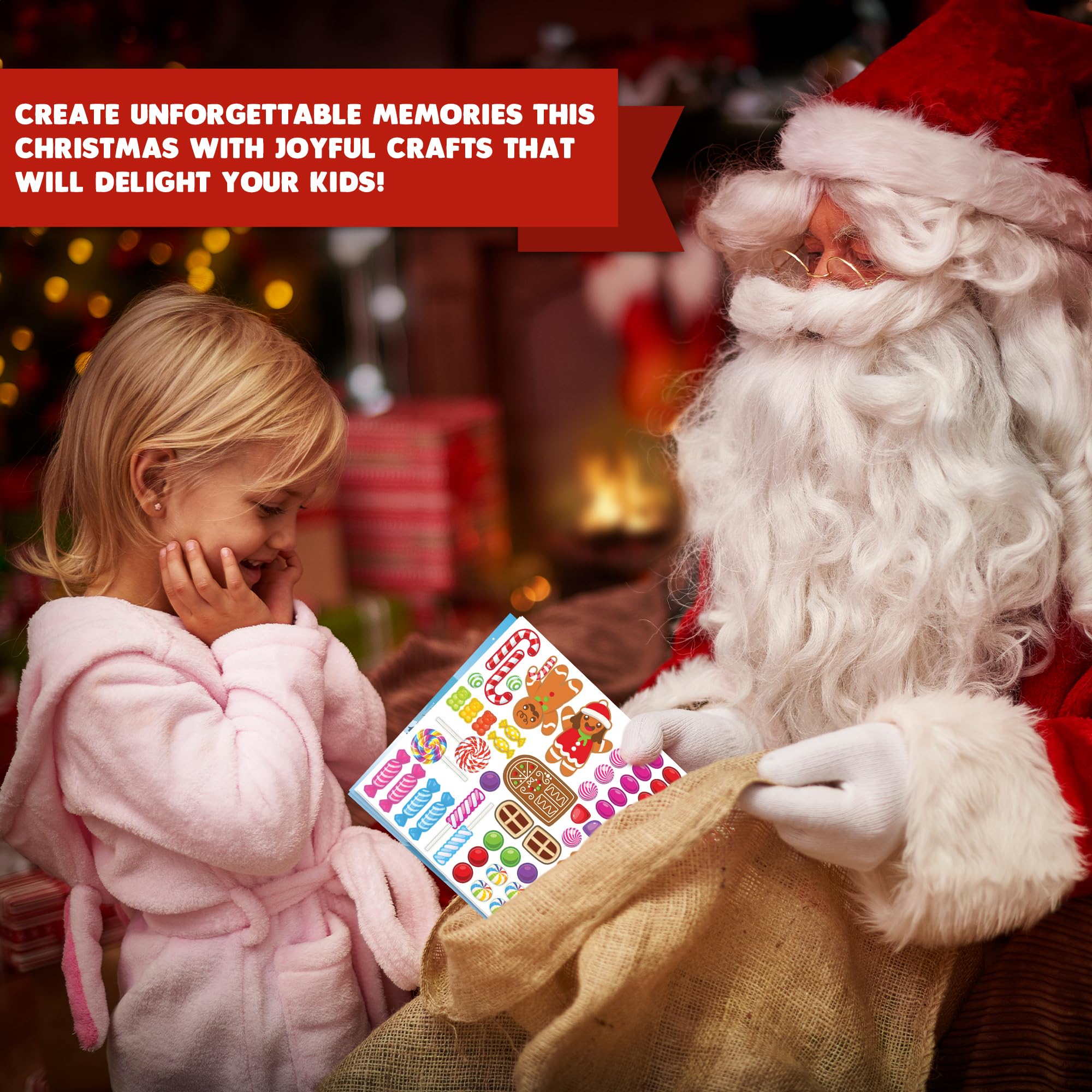 Foto 6 | Pegatina Craft Artcreativity Gingerbread House Para Niños De 3 A 9 Años - Venta Internacional.