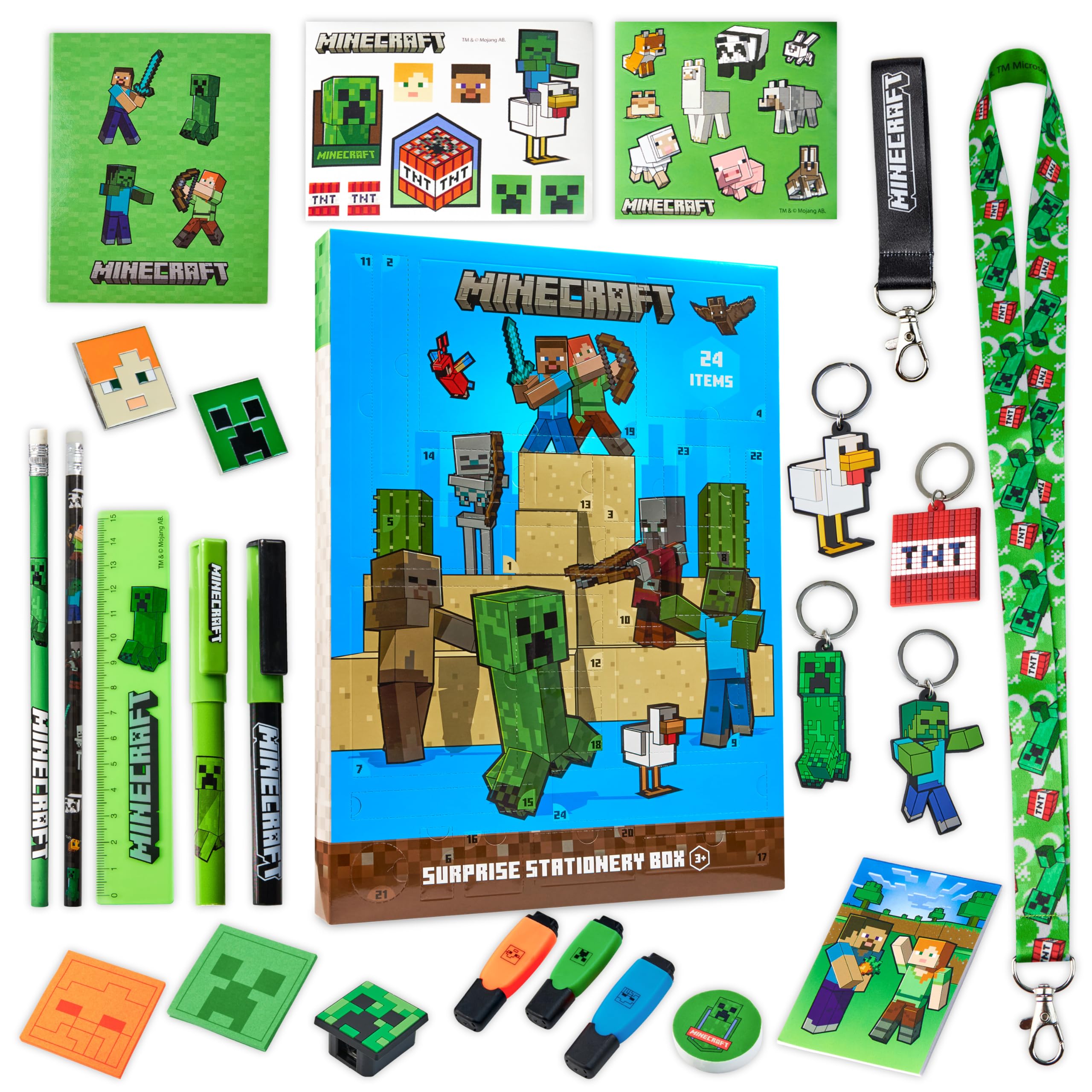 Foto 2 pulgar | Calendario De Adviento Minecraft 2024 Para Niños Con 24 Sorpresas - Venta Internacional.