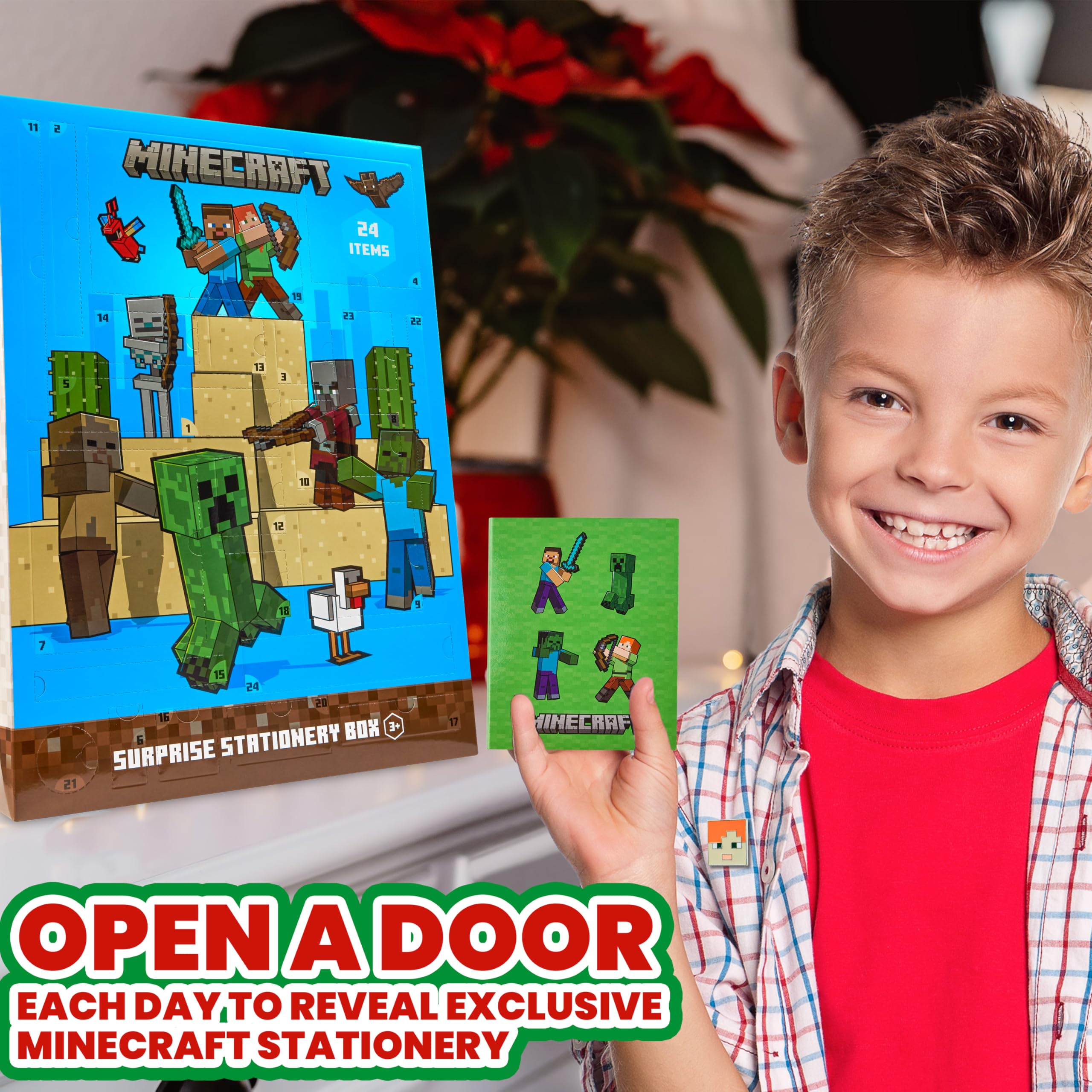 Foto 5 pulgar | Calendario De Adviento Minecraft 2024 Para Niños Con 24 Sorpresas - Venta Internacional.
