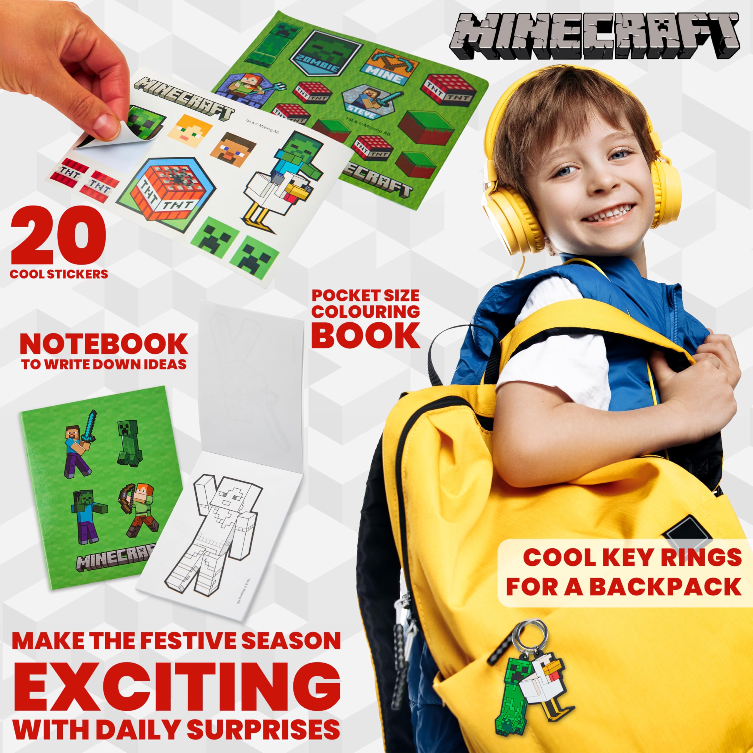 Foto 6 pulgar | Calendario De Adviento Minecraft 2024 Para Niños Con 24 Sorpresas - Venta Internacional.