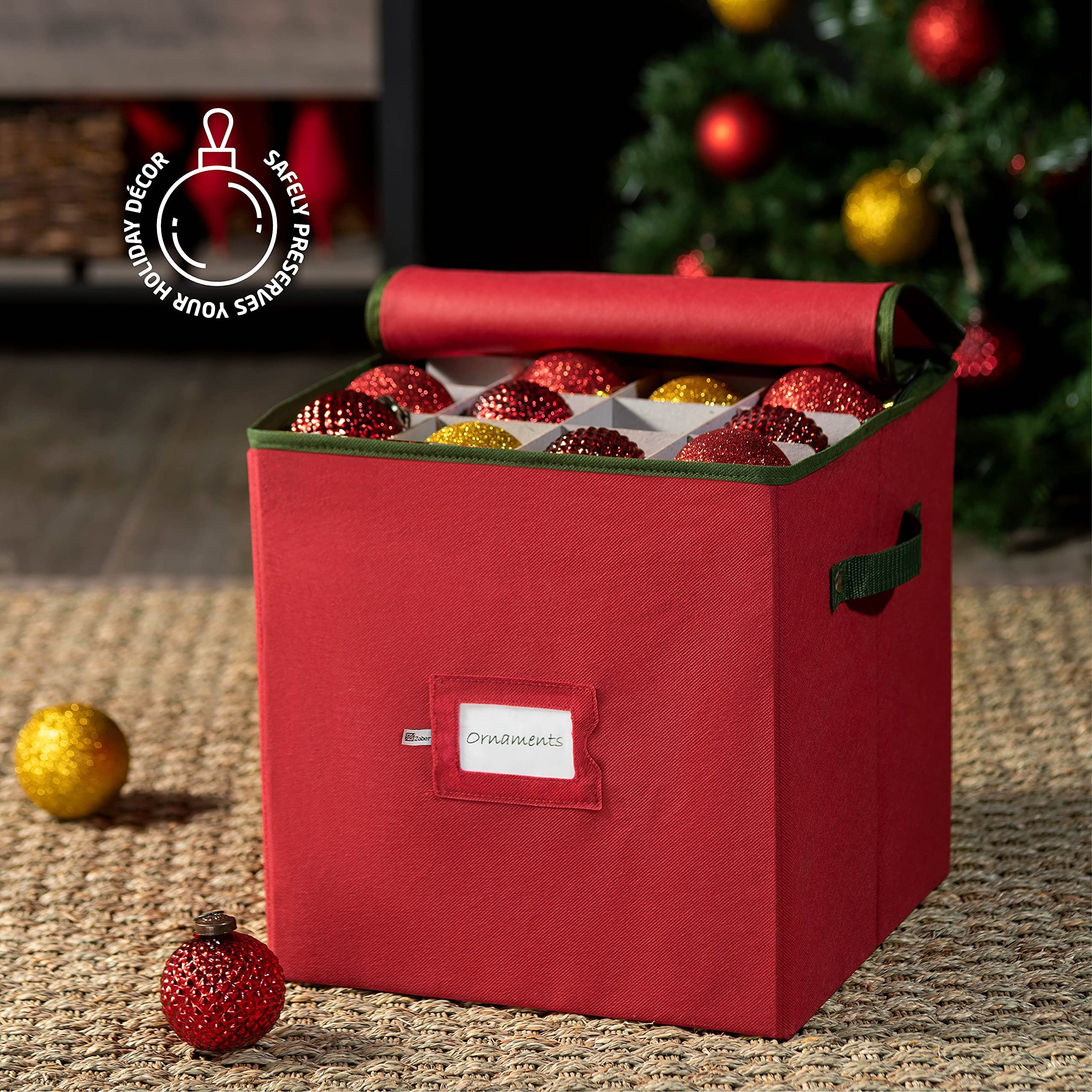 Foto 3 pulgar | Caja De Almacenamiento Para Adornos Navideños Zober Stores 64 Adornos - Venta Internacional.